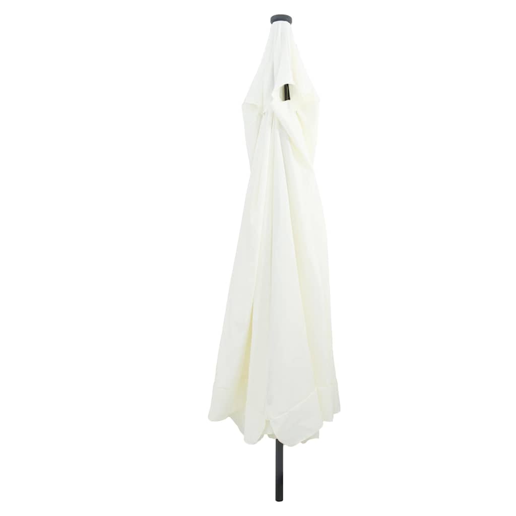 Garten-Sonnenschirm Sand und Anthrazit 395 x 395 x 245 cm