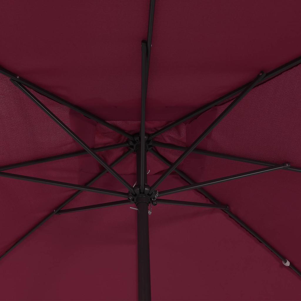 Garten-Sonnenschirm Bordeauxrot 295 x 295 x 245 cm