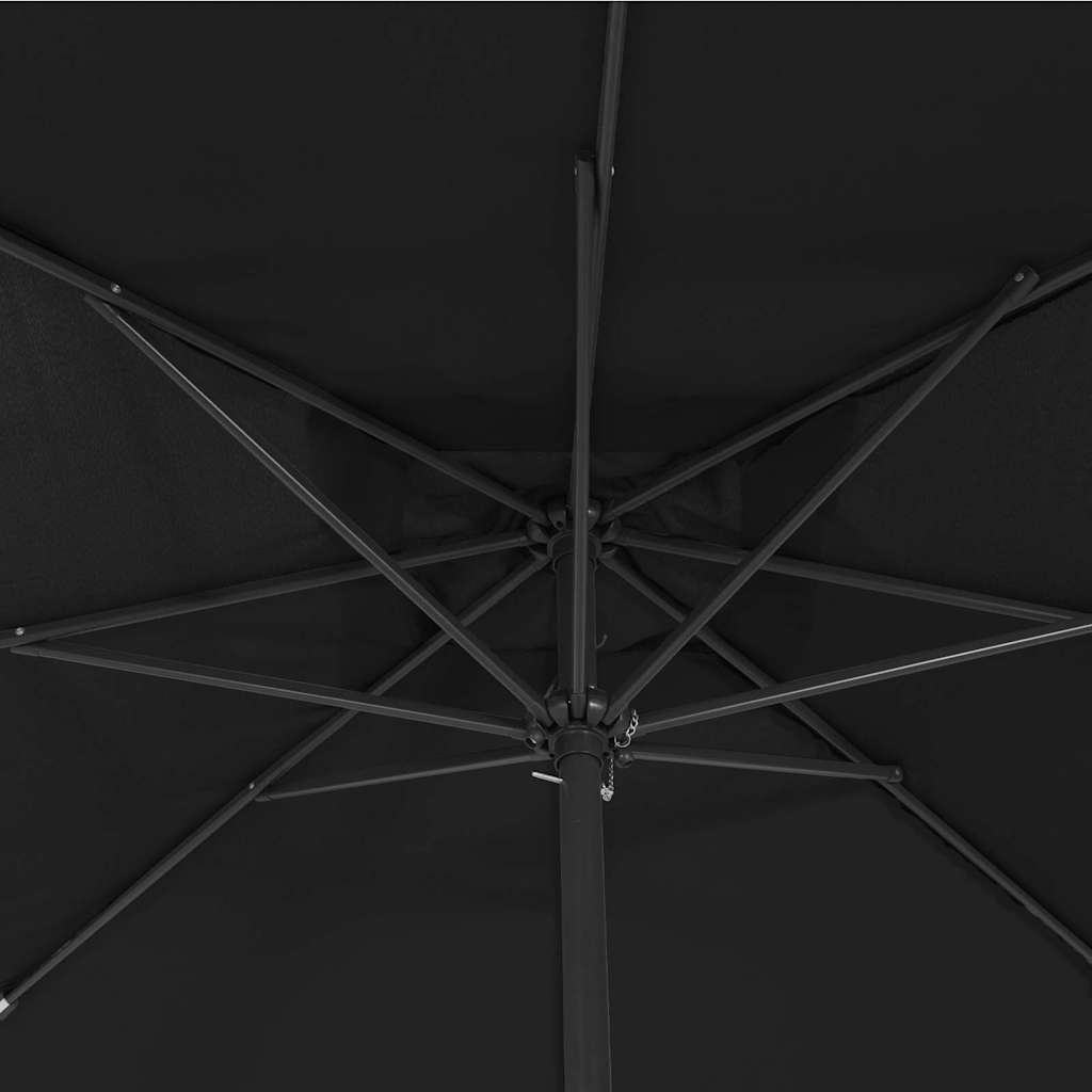 Garten-Sonnenschirm Schwarz 295 x 295 x 245 cm