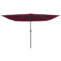Garten-Sonnenschirm Bordeauxrot 295 x 295 x 245 cm