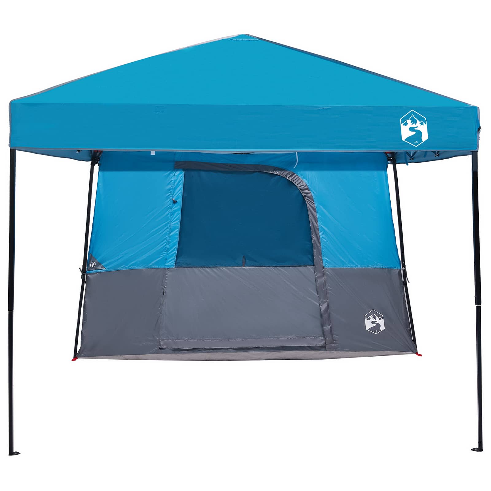 Camping-Zelt-Set mit Dach 2 pcs Blau Taffeta und Stoff