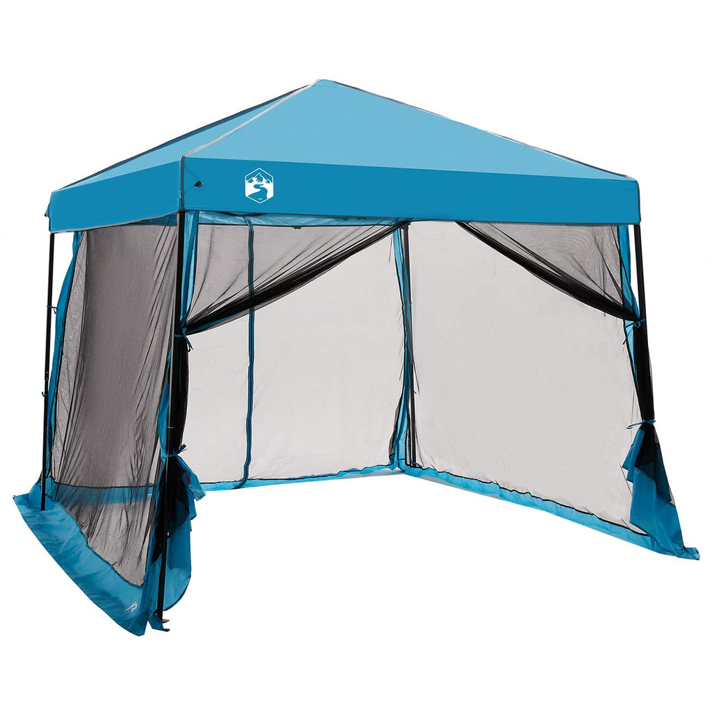 Camping-Zelt-Set mit Dach 2 pcs Blau Taffeta und Stoff