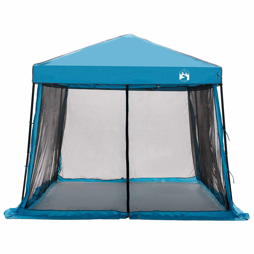 Camping-Zelt-Set mit Dach 2 pcs Blau Taffeta und Stoff
