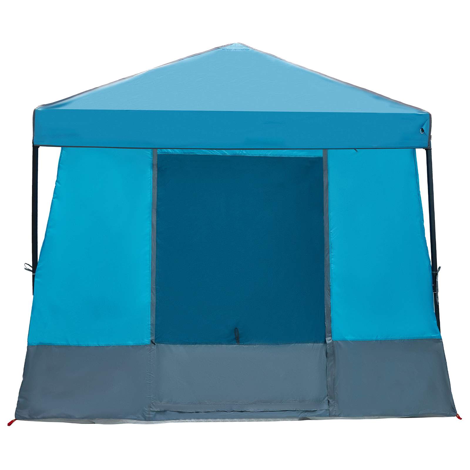 Camping-Zelt-Set mit Dach 2 pcs Blau Taffeta und Stoff