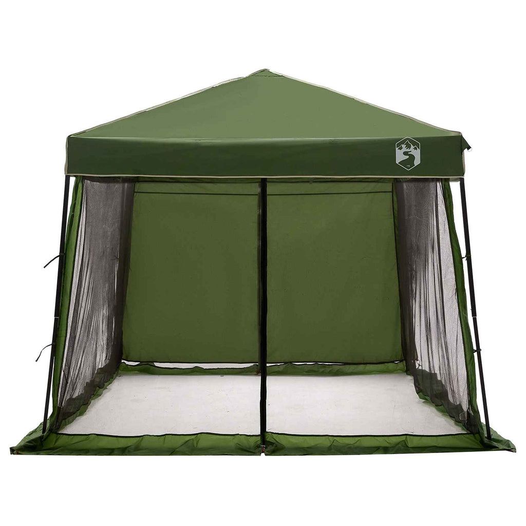 Camping-Zelt-Set mit Dach 2 pcs Grün Taffeta und Stoff