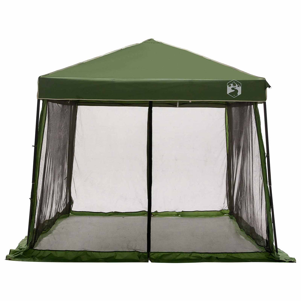 Camping-Zelt-Set mit Dach 2 pcs Grün Taffeta und Stoff