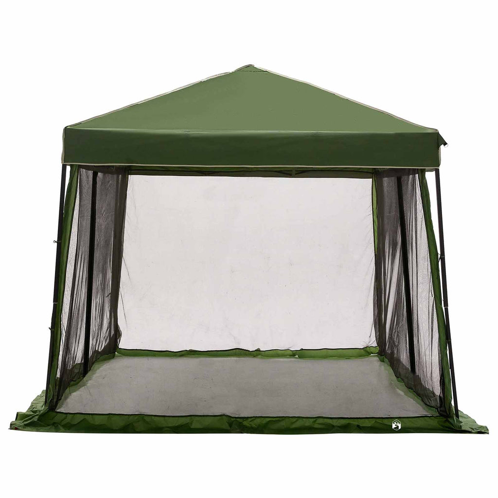 Camping-Zelt-Set mit Dach 2 pcs Grün Taffeta und Stoff