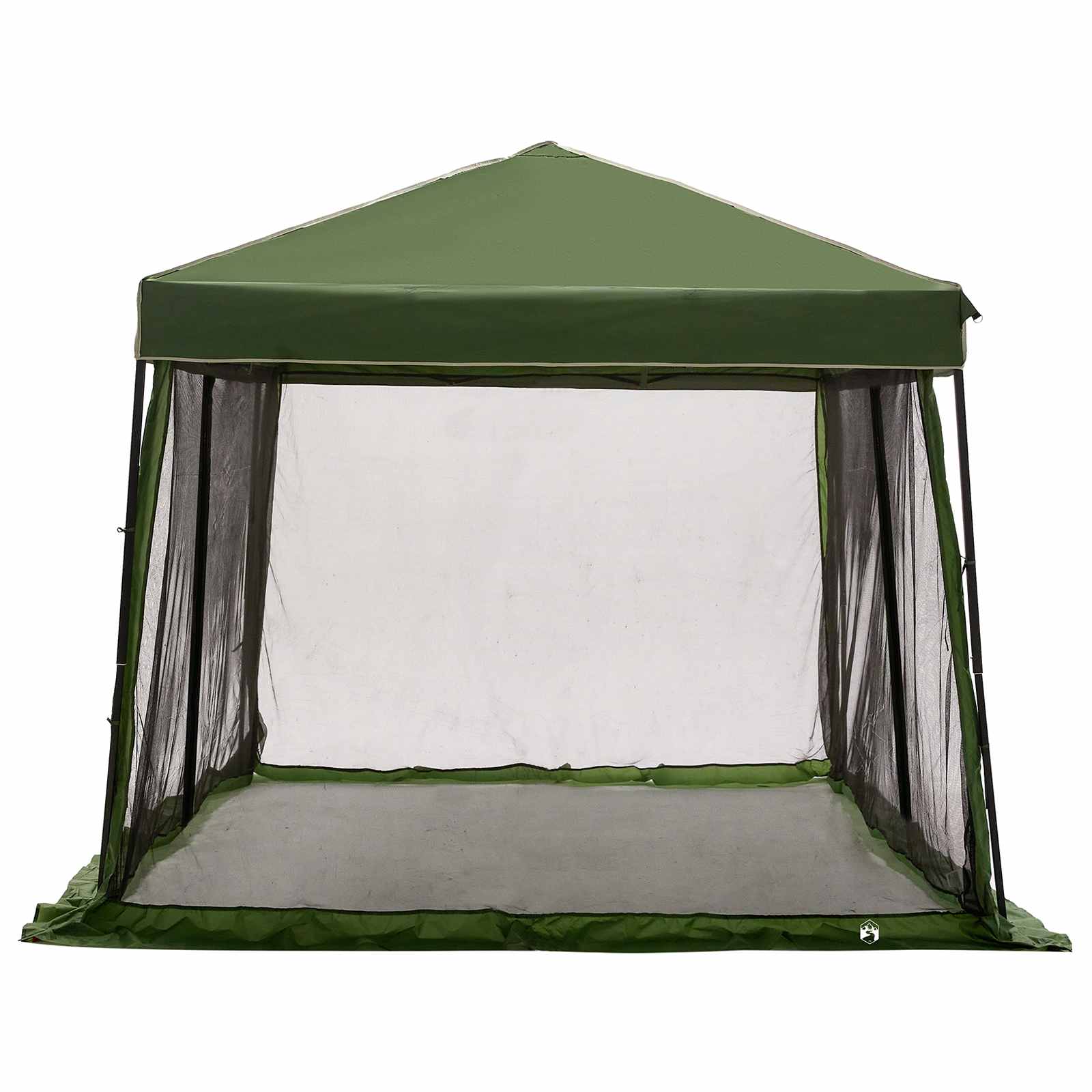 Camping-Zelt-Set mit Dach 2 pcs Grün Taffeta und Stoff