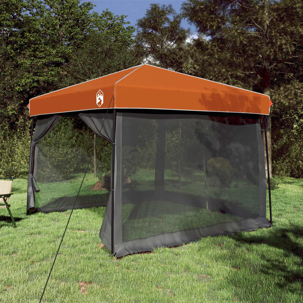 Camping-Zelt-Set 2 pcs Grau und Orange Taffeta und Stoff