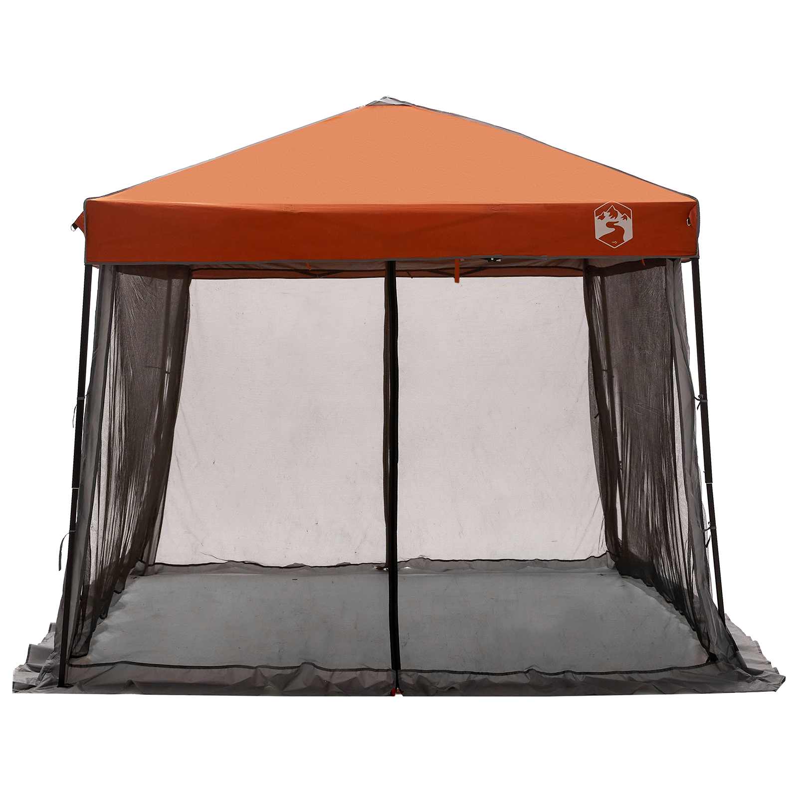 Camping-Zelt-Set 2 pcs Grau und Orange Taffeta und Stoff