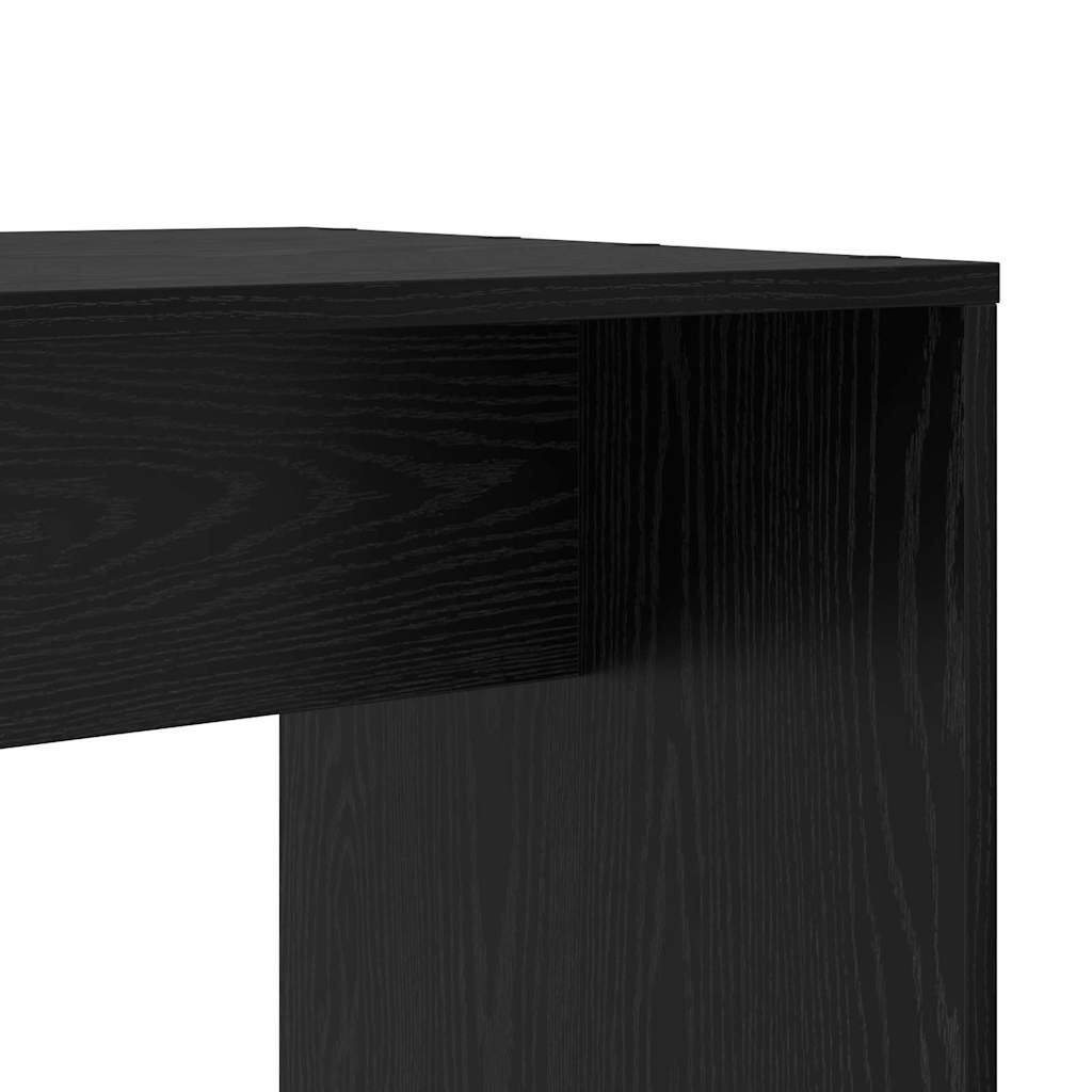 Schreibtisch mit Regal Schwarz Eichen-Optik 138,5 x 55 x 143 cm