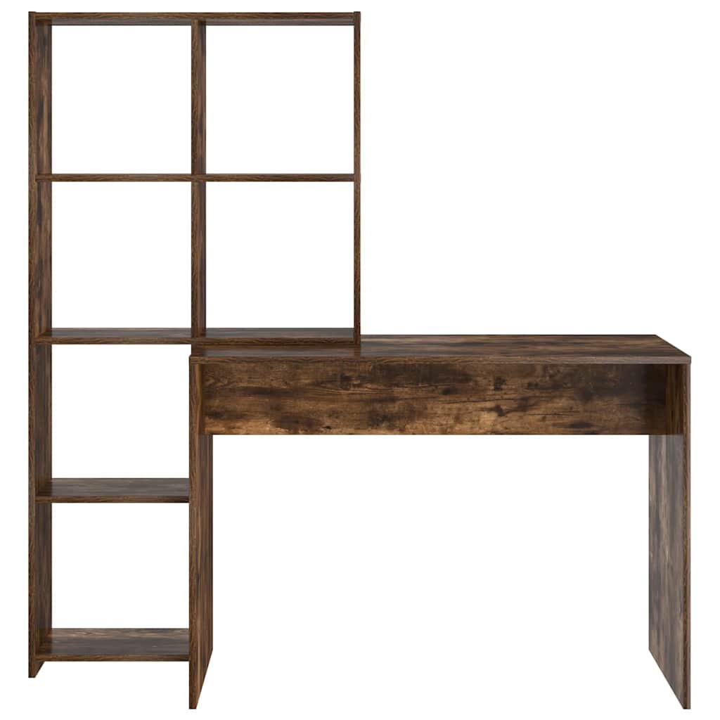 Schreibtisch mit Regal Geräucherte Eiche 138,5 x 55 x 143 cm