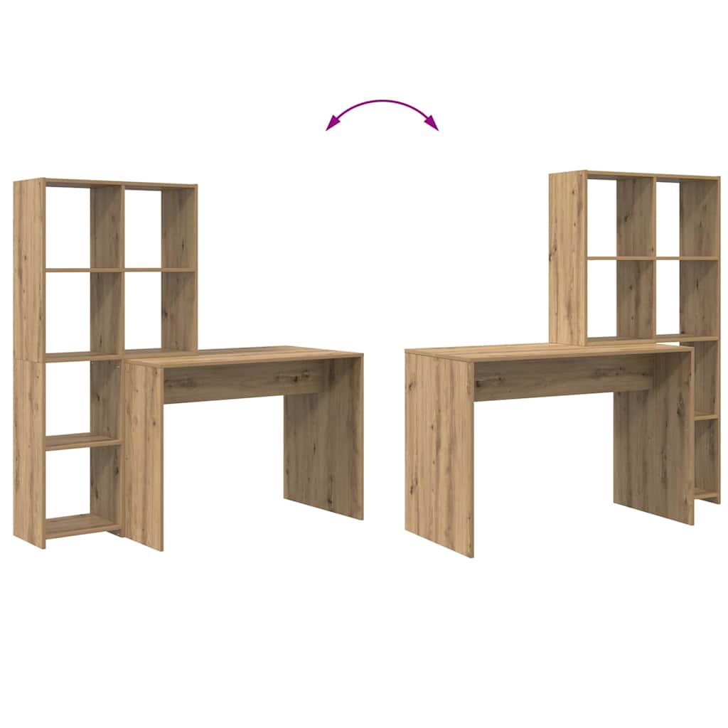 Schreibtisch Artisan-Eiche 138,5 x 55 x 143 cm Holzwerkstoff