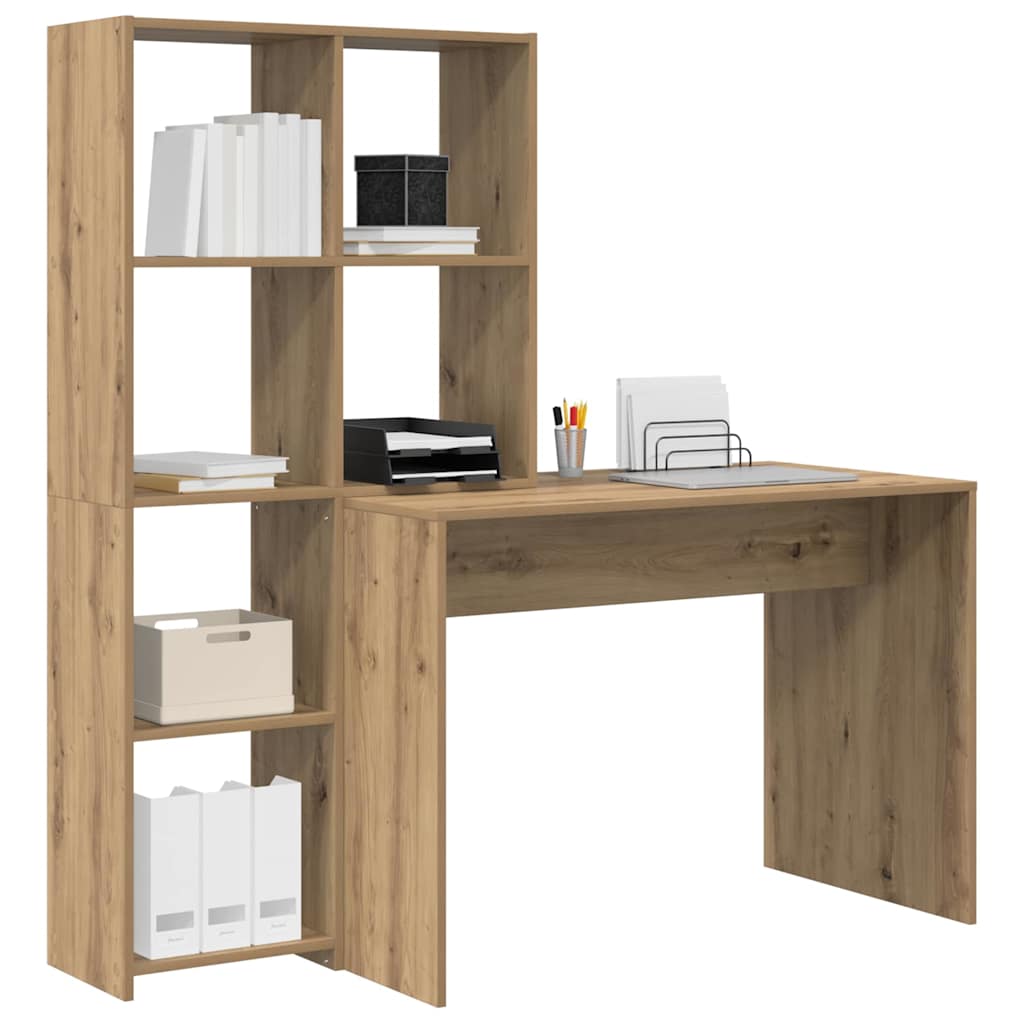 Schreibtisch Artisan-Eiche 138,5 x 55 x 143 cm Holzwerkstoff