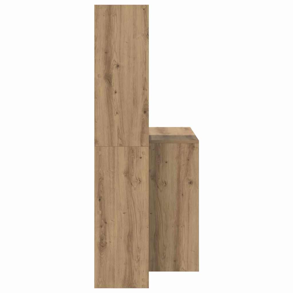 Schreibtisch Artisan-Eiche 138,5 x 55 x 143 cm Holzwerkstoff