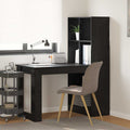 Schreibtisch mit Regal Schwarz Eichen-Optik 122 x 67 x 145 cm