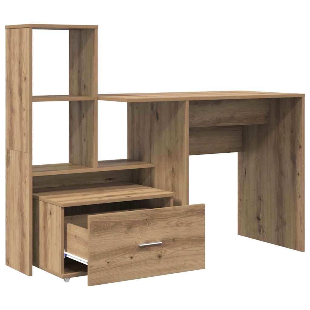 Schreibtisch Artisan-Eiche 131,5 x 50 x 106,5 cm Holzwerkstoff