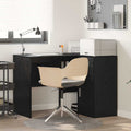 Eck-Schreibtisch Schwarz Eichen-Optik 102 x 88 x 75 cm