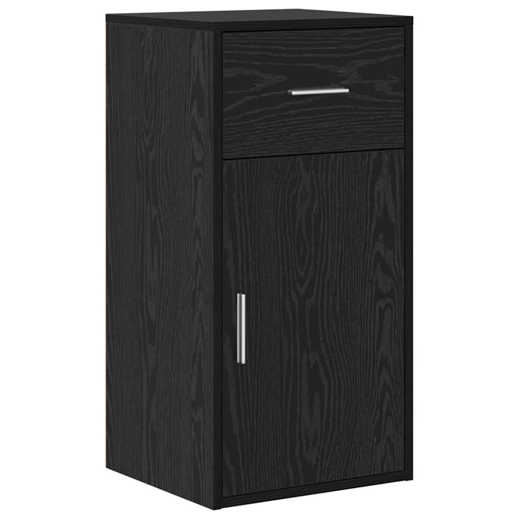 Eck-Schreibtisch Schwarz Eichen-Optik 102 x 88 x 75 cm