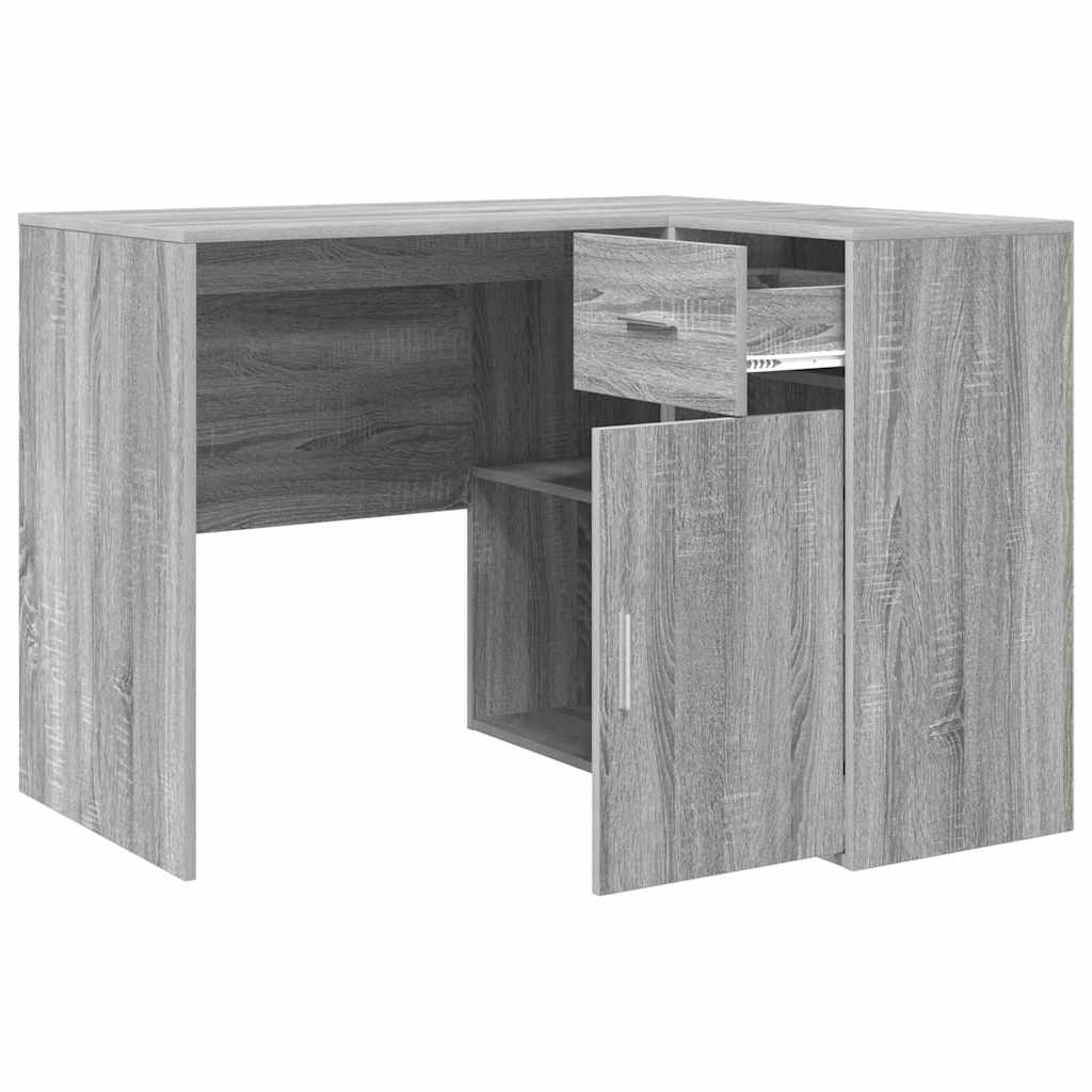Eck-Schreibtisch mit Schubladen Graues Sonoma 102 x 88 x 75 cm