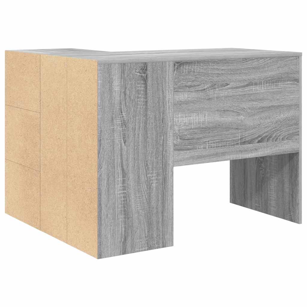 Eck-Schreibtisch mit Schubladen Graues Sonoma 102 x 88 x 75 cm