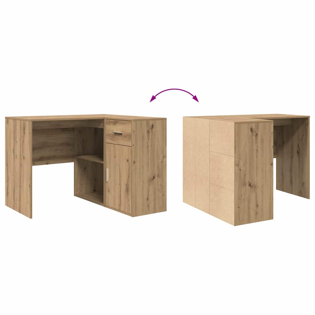 Eck-Schreibtisch mit Schubladen Artisan-Eiche 102 x 88 x 75 cm