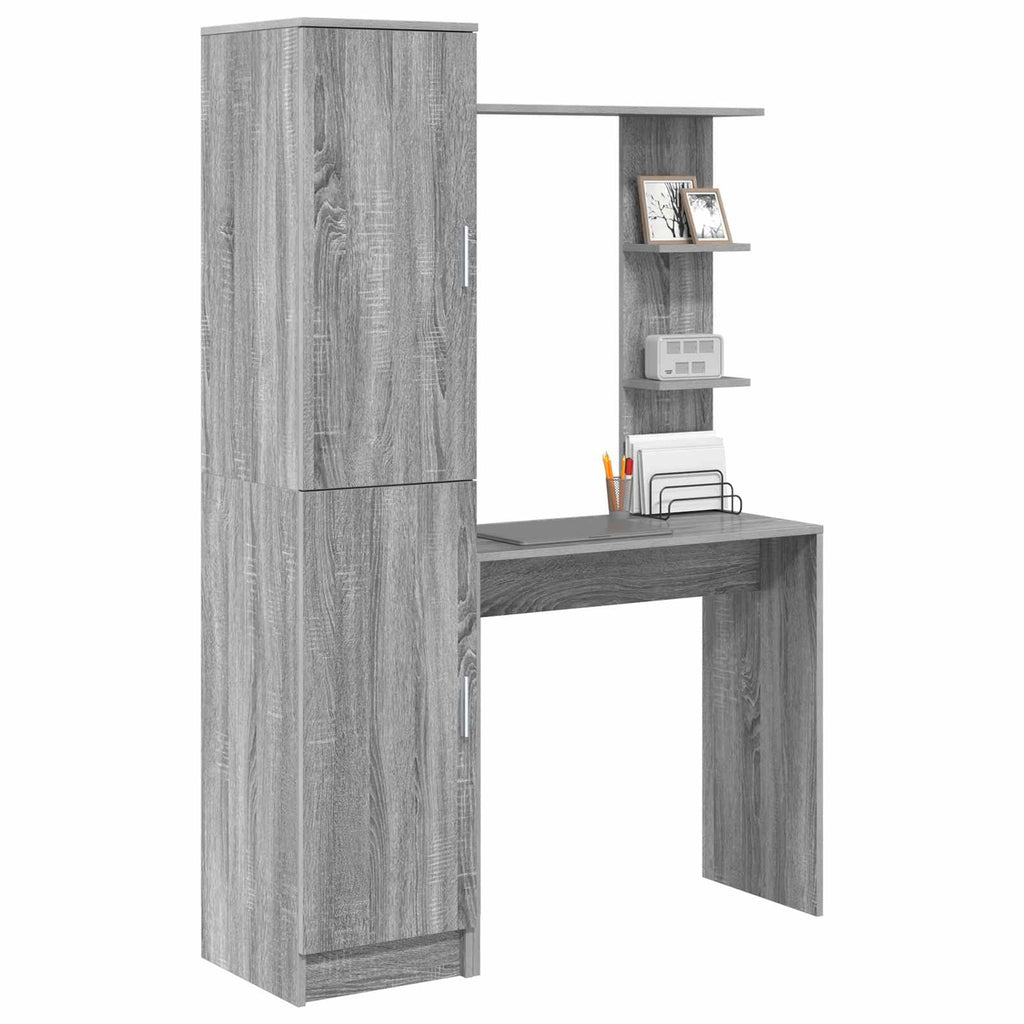 Schreibtisch 2 pcs Graues Sonoma