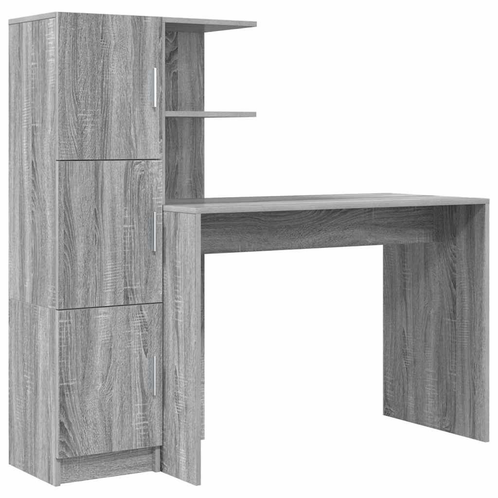 Schreibtisch 2 pcs Graues Sonoma