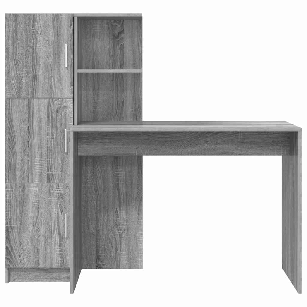 Schreibtisch 2 pcs Graues Sonoma
