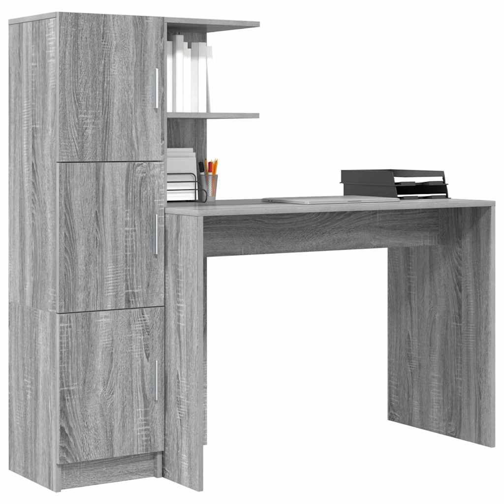 Schreibtisch 2 pcs Graues Sonoma