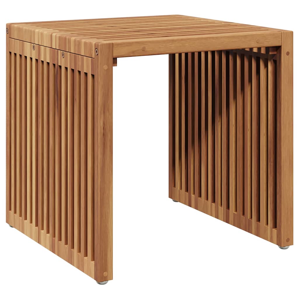 Garten-Beistelltisch Braun 45 x 42,5 x 45 cm Massivholz Teak