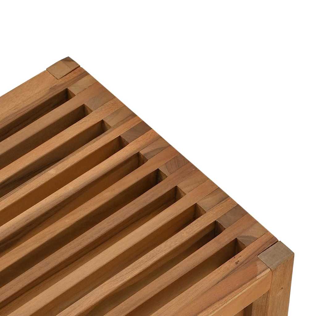 Garten-Beistelltisch Braun 50 x 32,5 x 35 cm Massivholz Teak