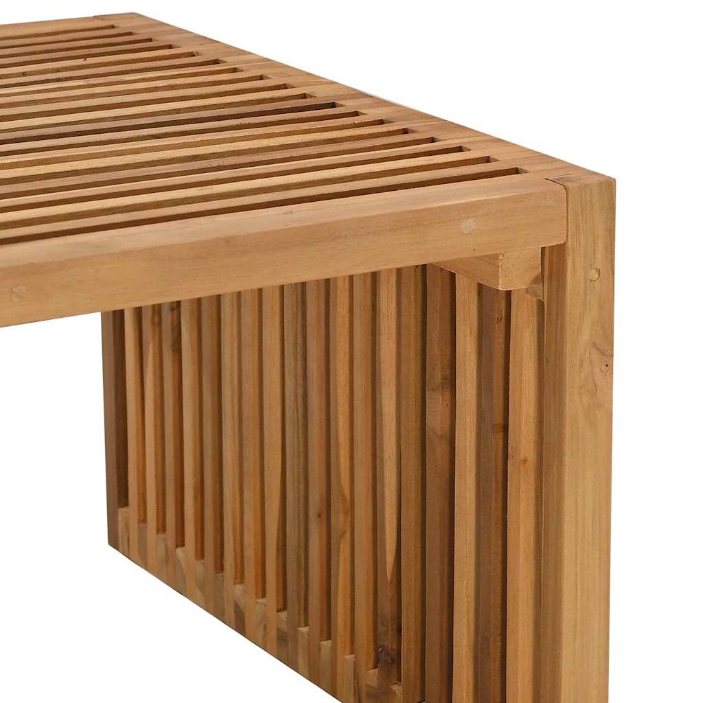 Garten-Beistelltisch Braun 110 x 55 x 35,5 cm Massivholz Teak