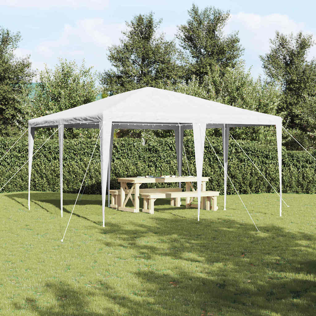 Party-Zelt Weiß 400 x 400 x 266 cm Polyethylen und Stahl