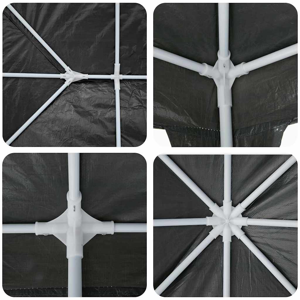 Party-Zelt Anthrazit 600 x 400 x 266 cm Polyethylen und Stahl