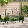 Gartenbank Schwarz 104 x 54 x 93 cm Stahl