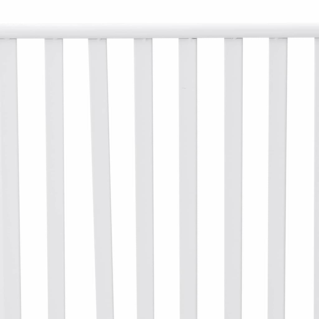 Gartenbank Einfarbig Weiß 103,5 x 51,5 x 90 cm Stahl