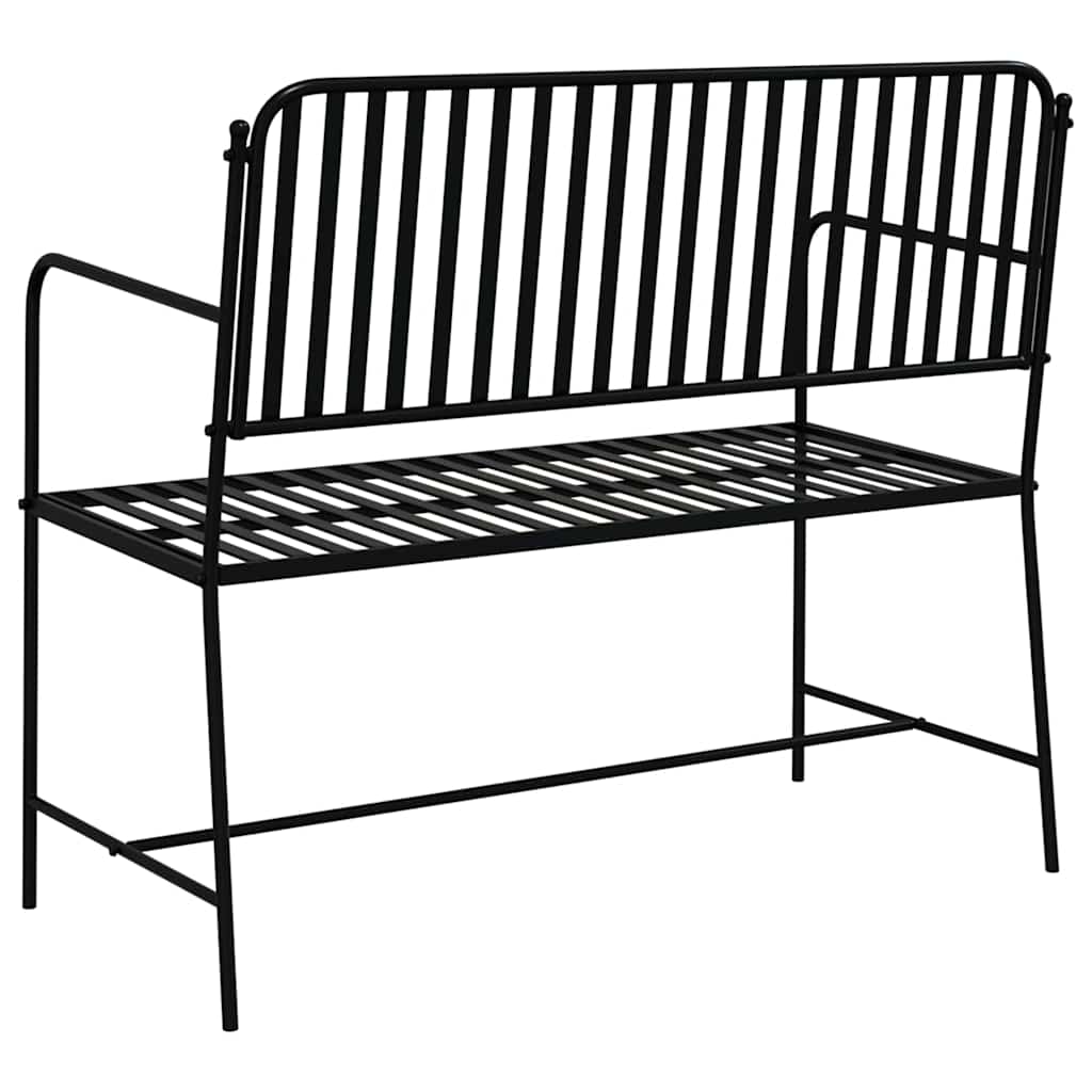 Gartenbank Schwarz 103,5 x 51,5 x 90 cm Stahl