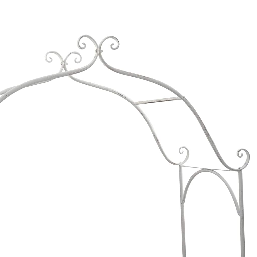 Gartenbank Antik Weiß 121 x 48 x 200 cm Stahl