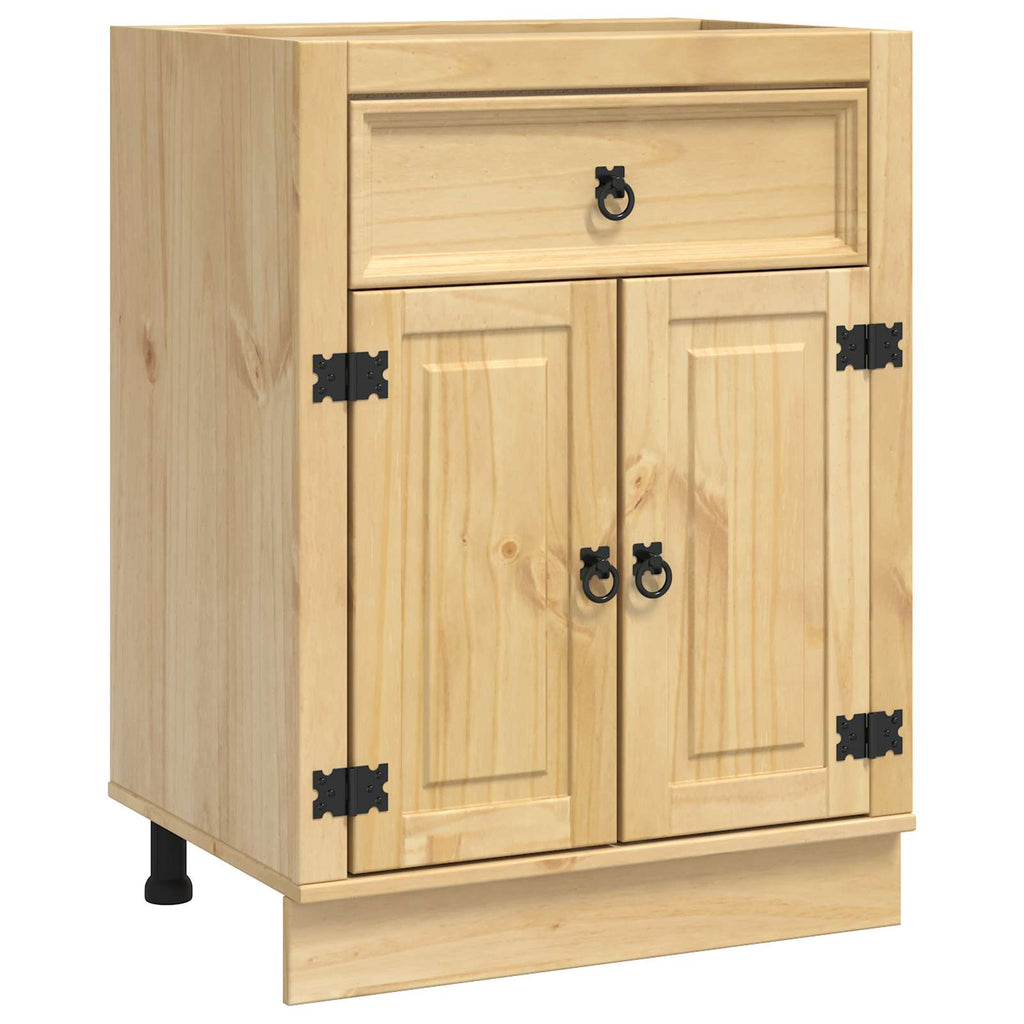Schrank SKI Honigbraun 60 x 46 x 81,5 cm Massives Kiefernholz