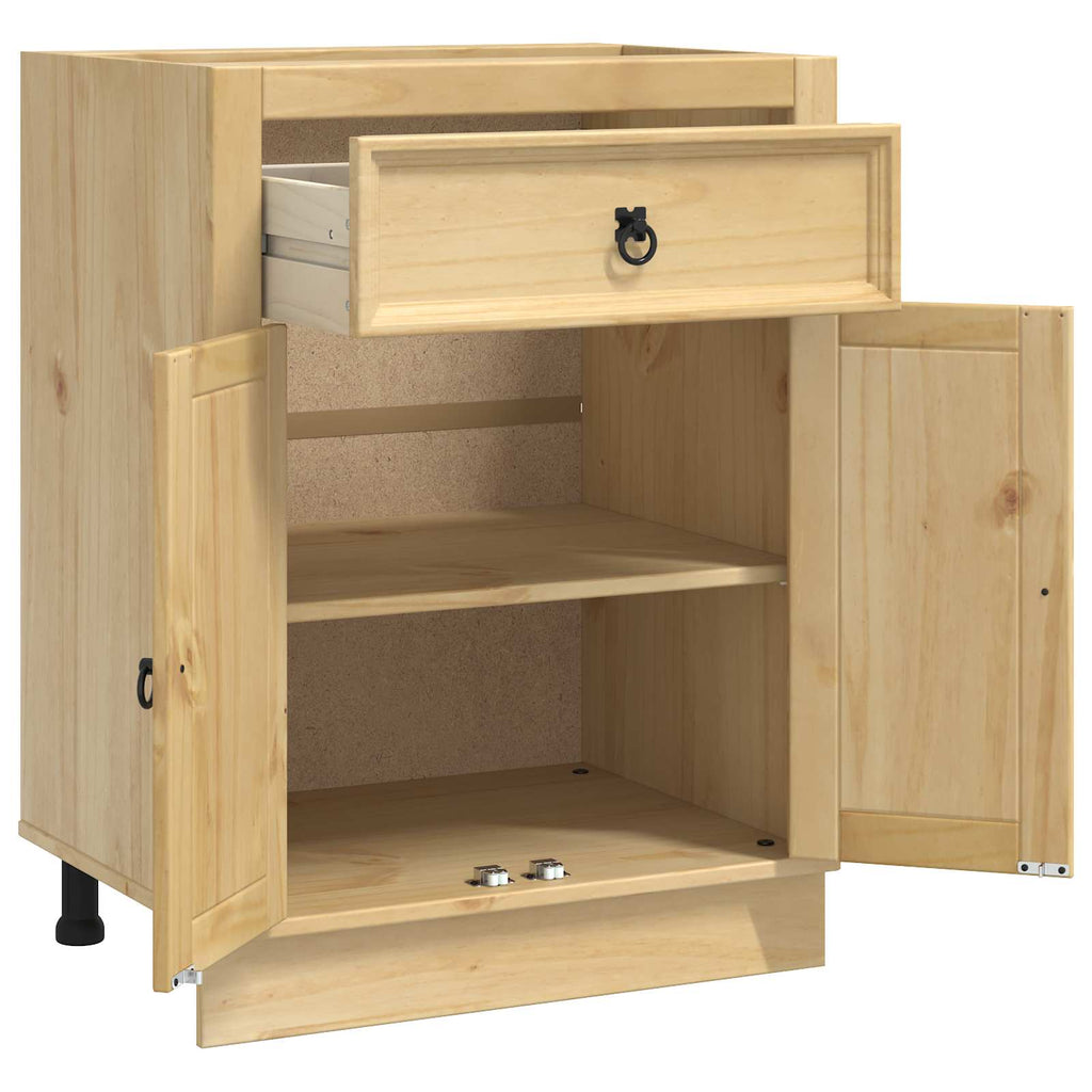 Schrank SKI Honigbraun 60 x 46 x 81,5 cm Massives Kiefernholz