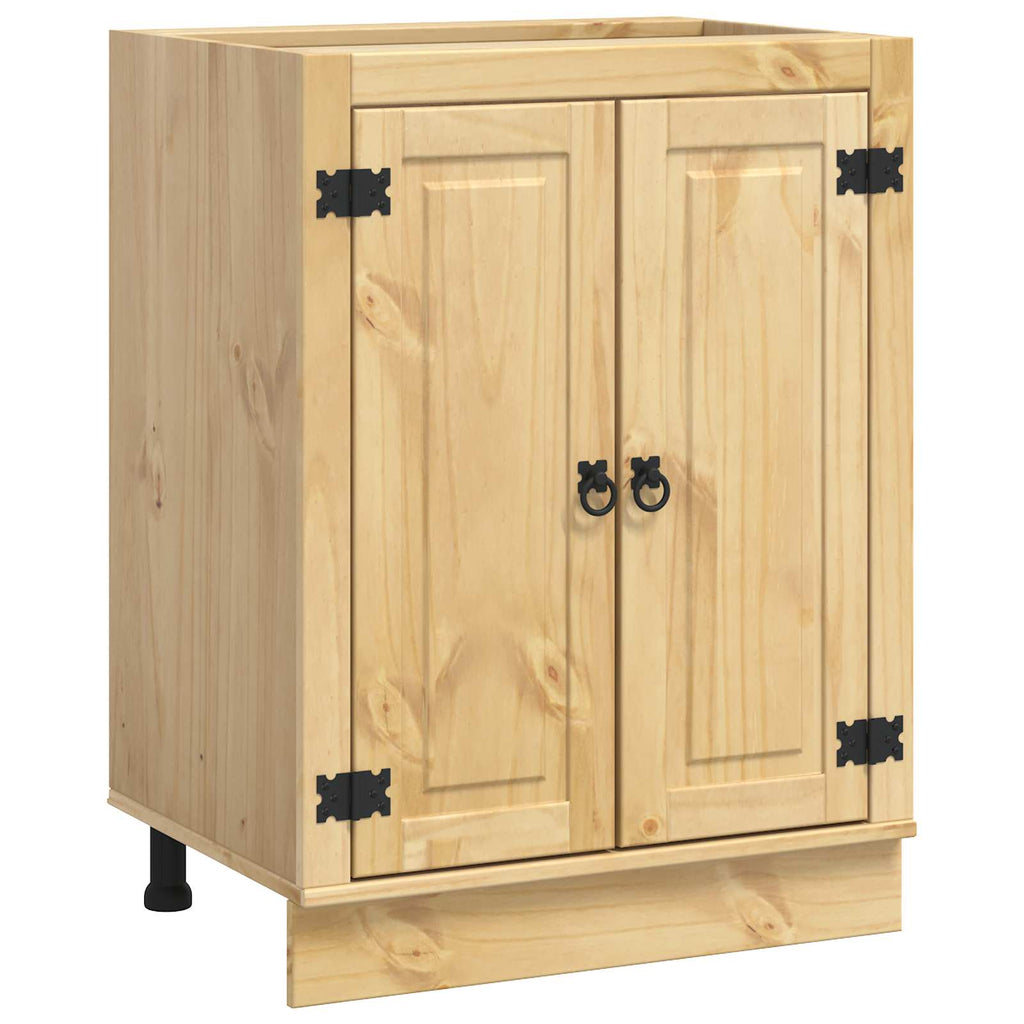 Schrank SKI Honigbraun 60 x 46 x 81,5 cm Massives Kiefernholz