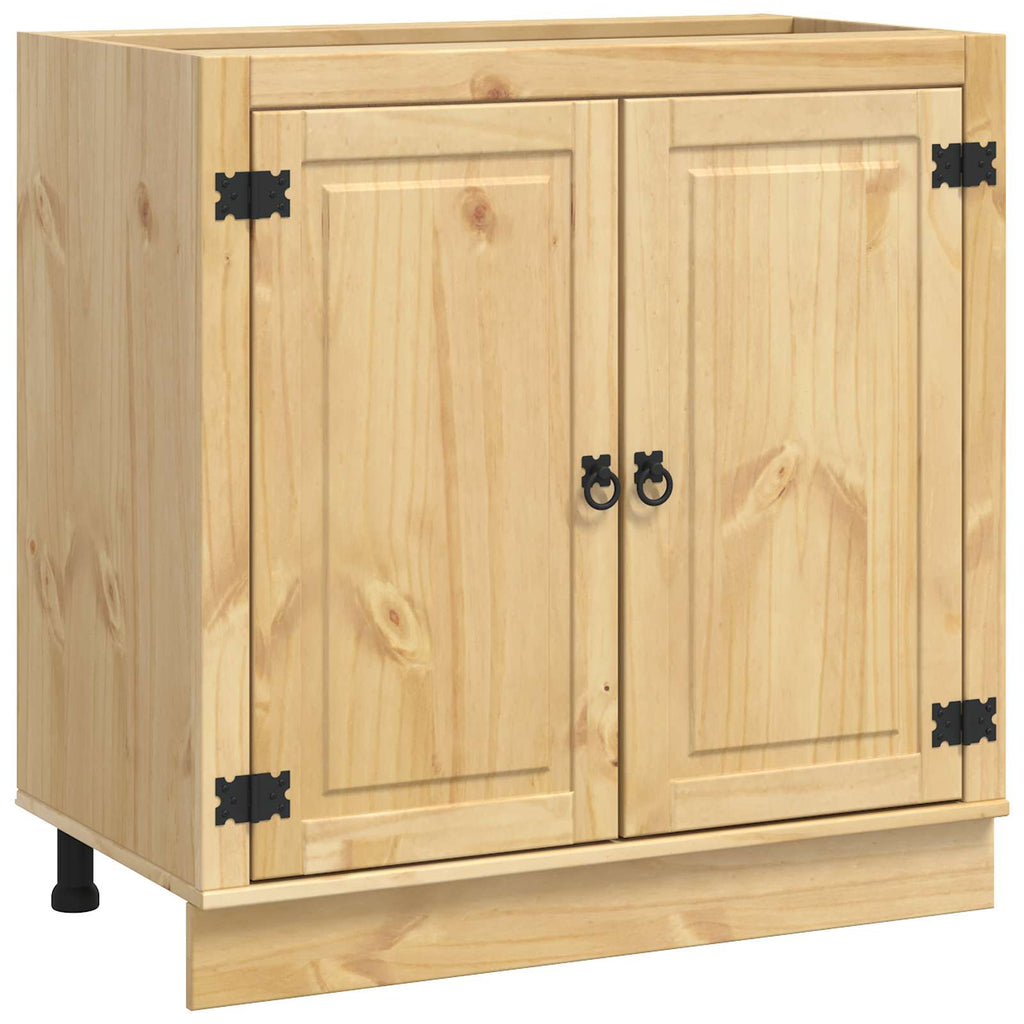 Schrank SKI Honigbraun 80 x 46 x 81.5 cm Massives Kiefernholz