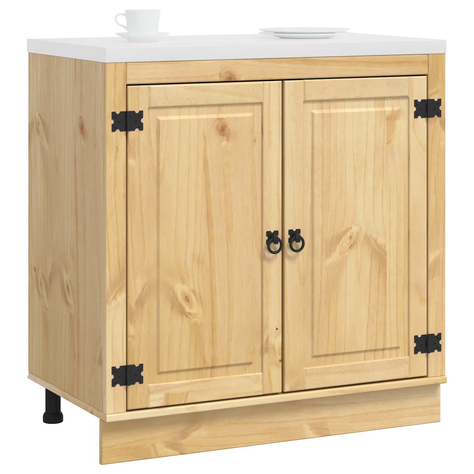 Schrank SKI Honigbraun 80 x 46 x 81.5 cm Massives Kiefernholz