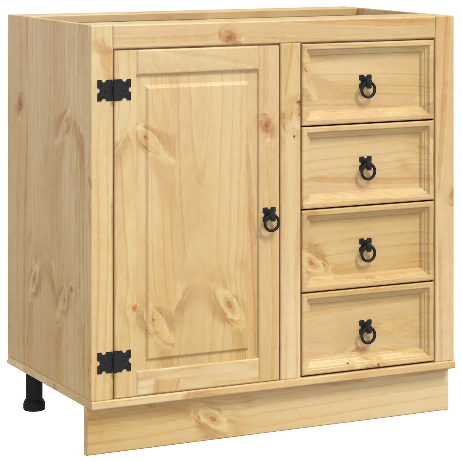 Schrank SKI Honigbraun 80 x 46 x 81 cm Massives Kiefernholz