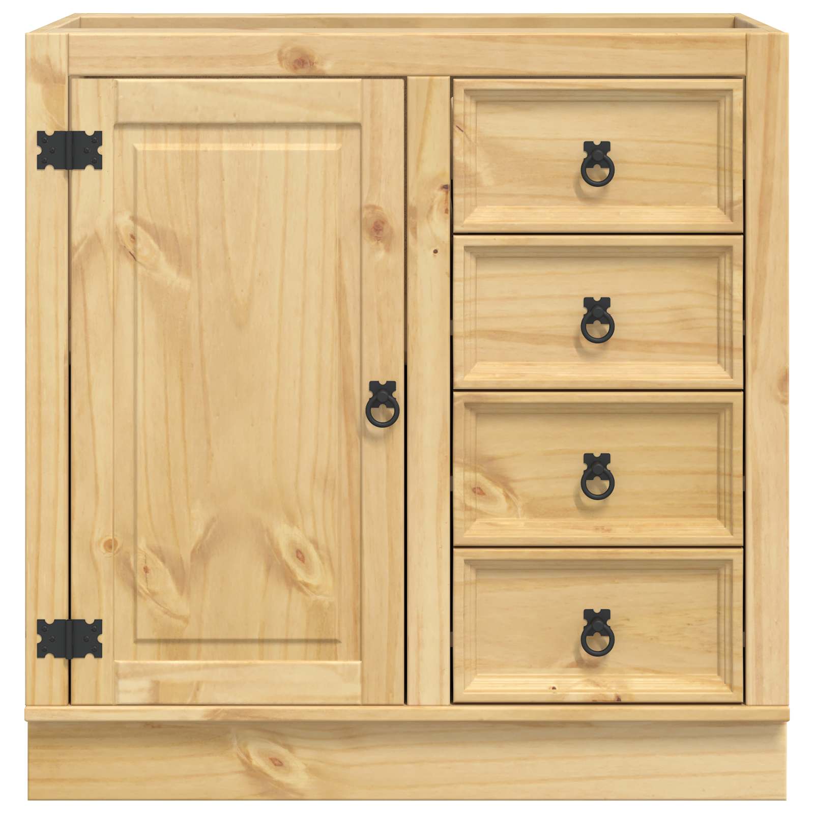 Schrank SKI Honigbraun 80 x 46 x 81 cm Massives Kiefernholz