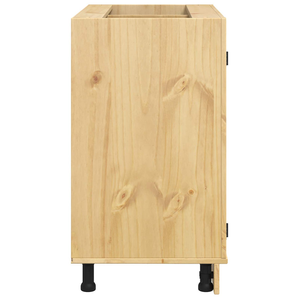 Schrank SKI Honigbraun 80 x 46 x 81 cm Massives Kiefernholz