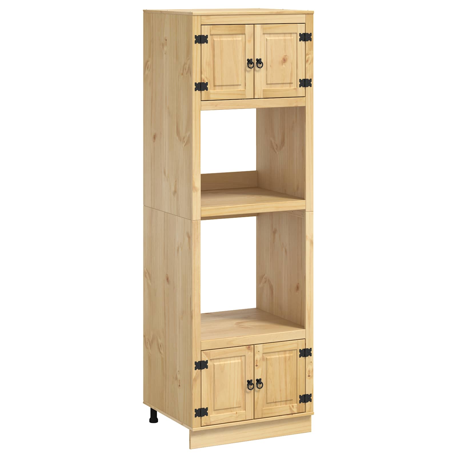 Schrank SKI Honigbraun 66 x 58 x 207 cm Massives Kiefernholz