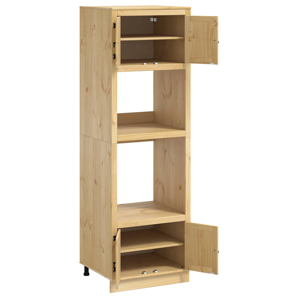 Schrank SKI Honigbraun 66 x 58 x 207 cm Massives Kiefernholz