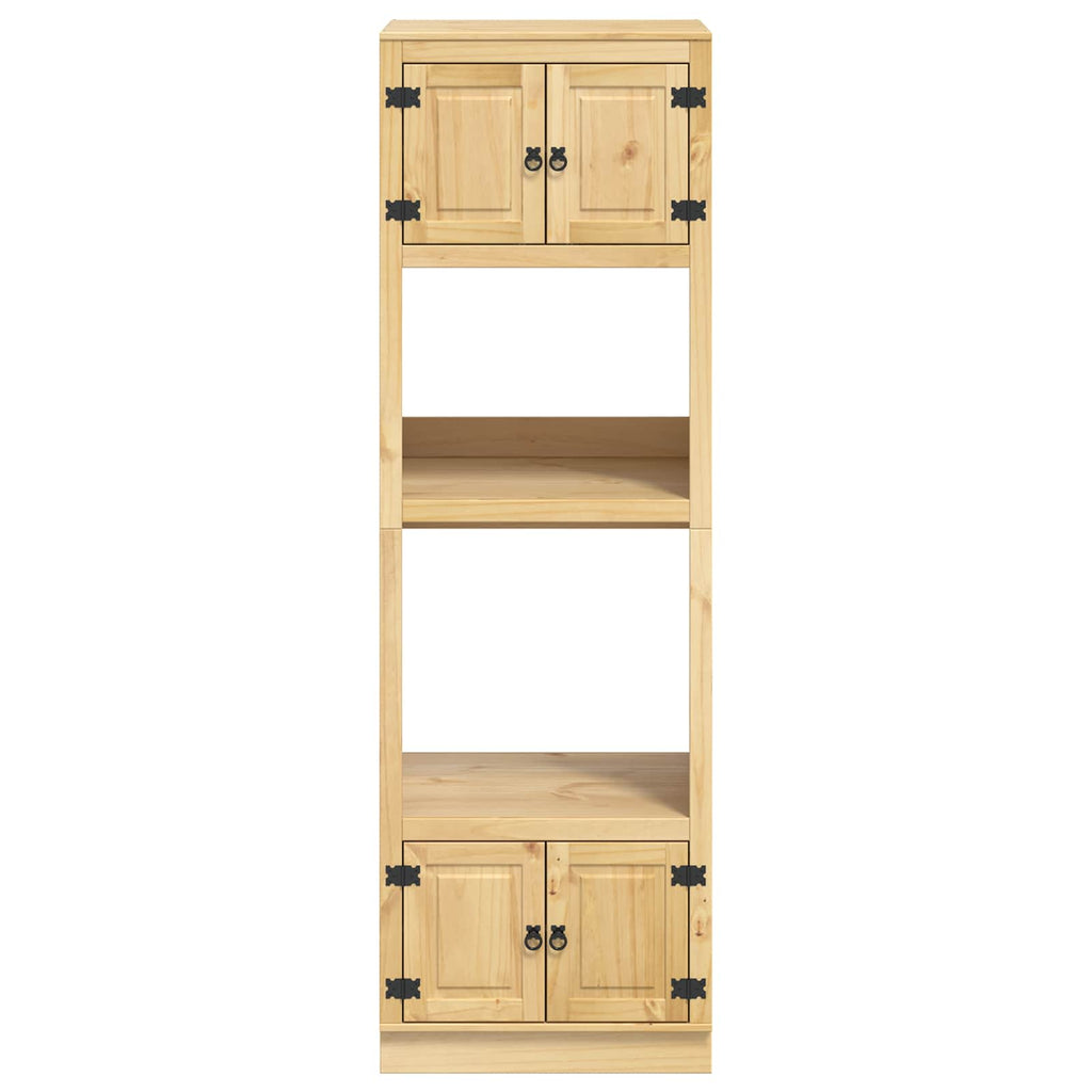 Schrank SKI Honigbraun 66 x 58 x 207 cm Massives Kiefernholz